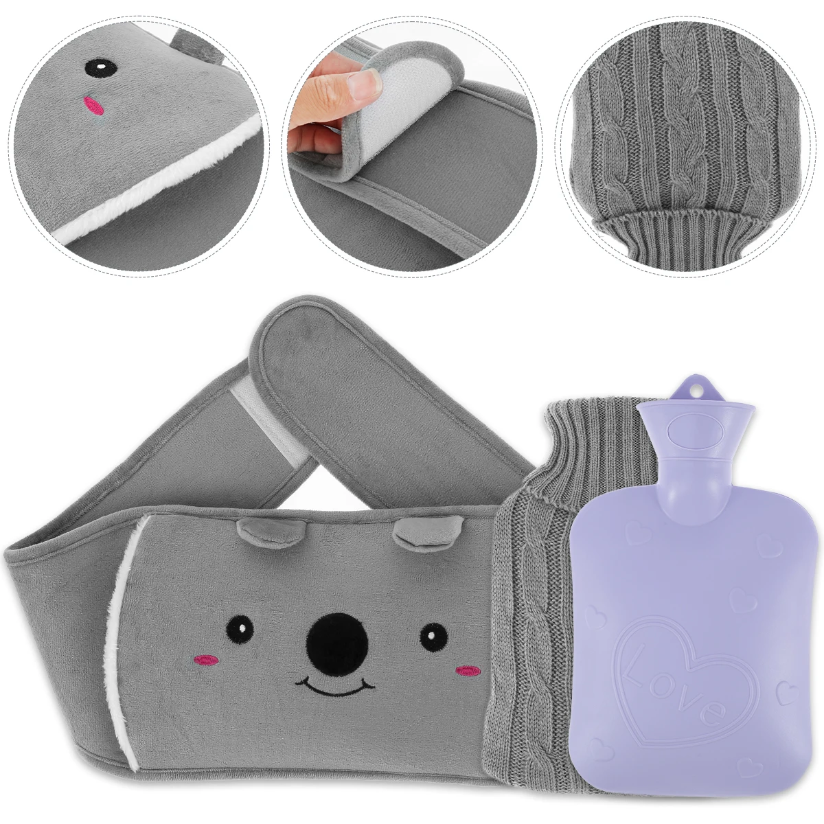 2Pcs/Set Hot Water Bottle Bag With Warm Plush Waist Cover Belt For Arthritis Therapy ( Hot Water Bottle + Waist Belt )
2Pcs/Set Hot Water Bottle Bag With Warm Plush Waist Cover Belt For Arthritis Therapy ( Hot Water Bottle + Waist Belt )