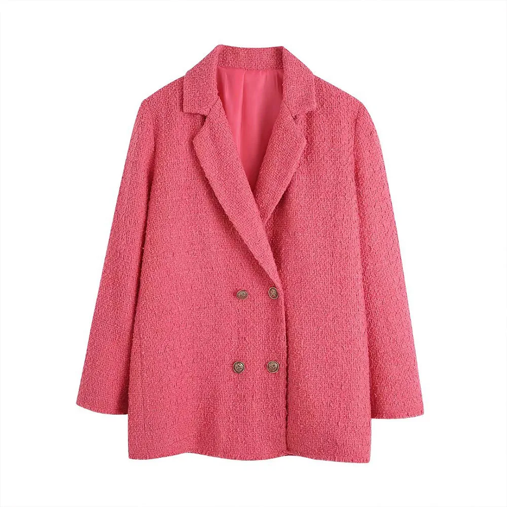 DiYiG Women's Jacket Spring 2022 New Double Breasted Fashion Texture Blazer Retro Lapel Long Sleeve Chic Women's Top
DiYiG Women's Jacket Spring 2022 New Double Breasted Fashion Texture Blazer Retro Lapel Long Sleeve Chic Women's Top