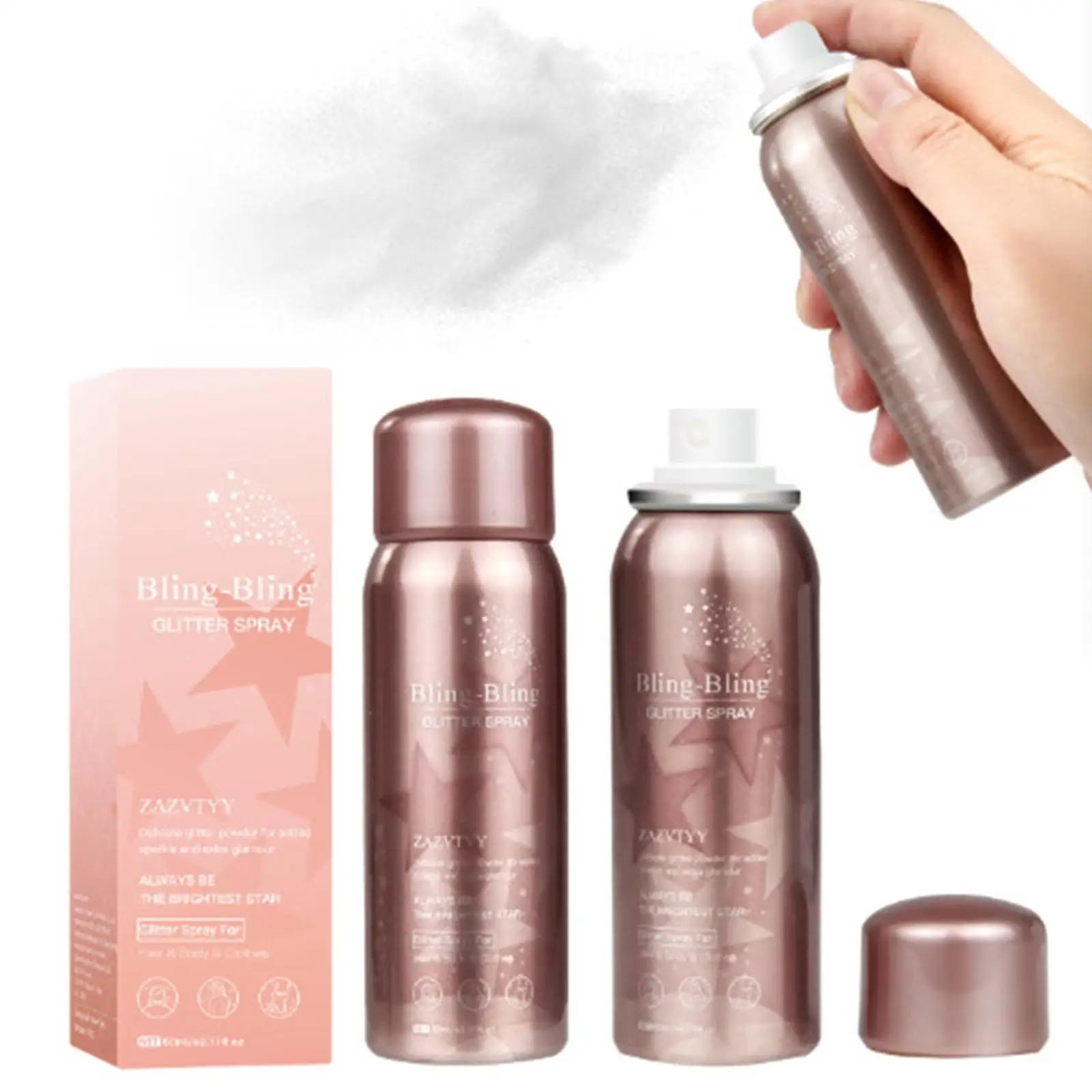 60ML Highlighter Powder Spray High Gloss Glitter Powder Spray Shimmer Sparkle Powder Makeup for Face Body
60ML Highlighter Powder Spray High Gloss Glitter Powder Spray Shimmer Sparkle Powder Makeup for Face Body