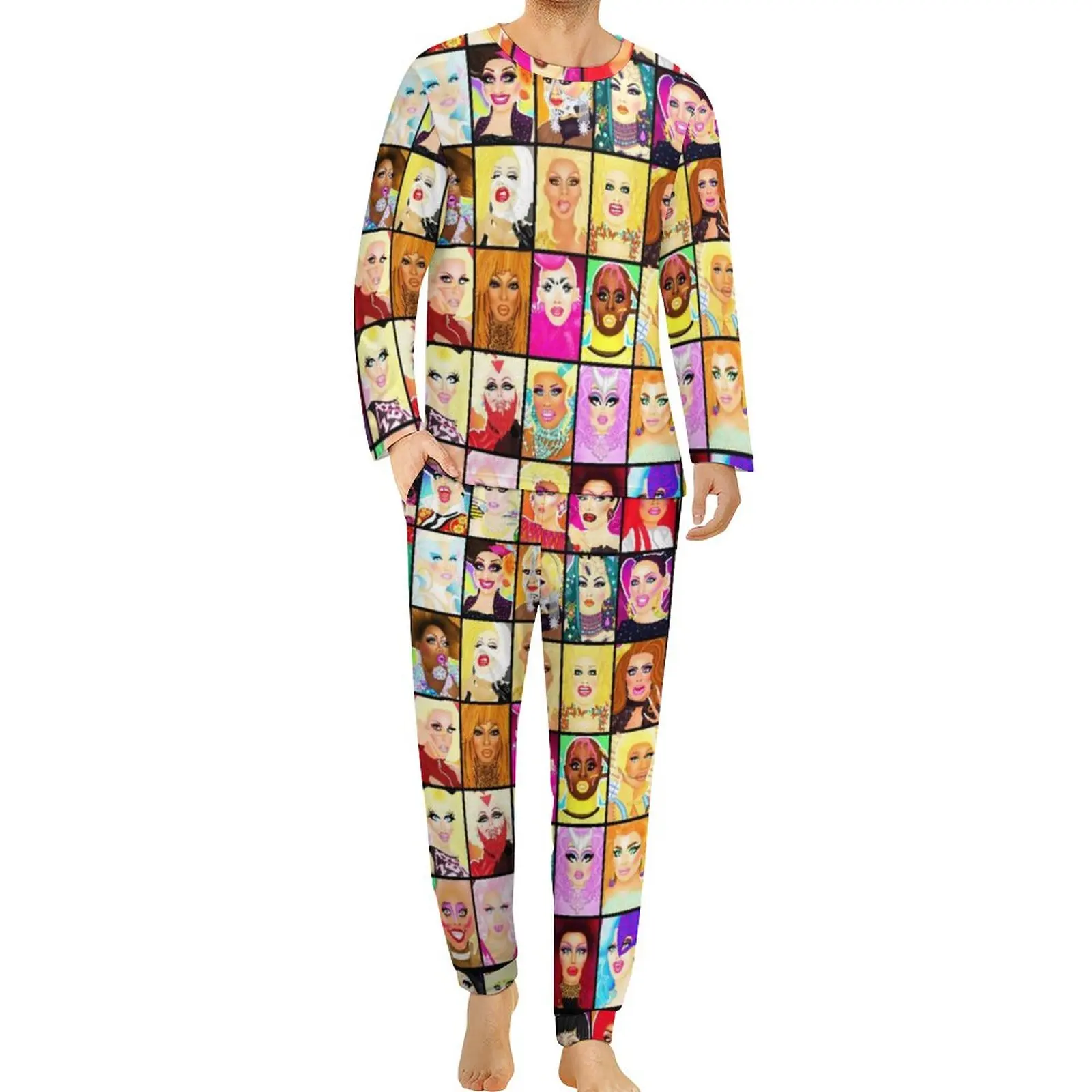 

LIFE IS A DRAG Drag Queen Pajamas Rpdr Rupauls Drag Race Lgbt Male Long-Sleeve Soft Pajama Sets 2 Pieces Room Winter Nightwear