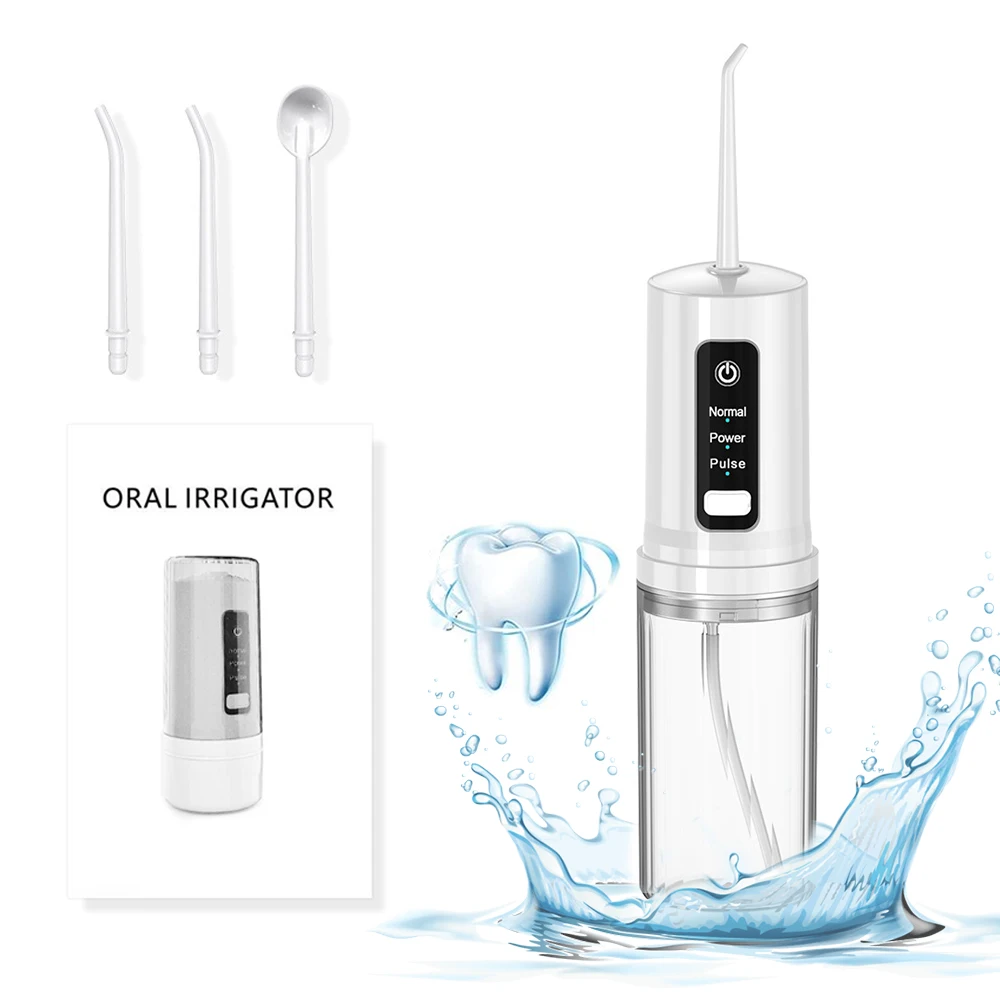 Water Flosser for Teeth Portable Oral Irrigator Teeth Cleaner IPX6 Waterproof Cordless Dental Flossers, 3 Modes 4 Tips, 230ml
Water Flosser for Teeth Portable Oral Irrigator Teeth Cleaner IPX6 Waterproof Cordless Dental Flossers, 3 Modes 4 Tips, 230ml