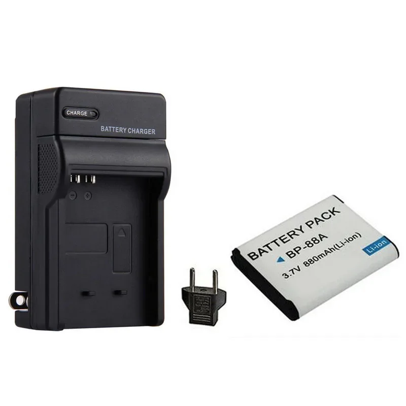880mAh BP-88A BP88A Digital Camera Battery + AC Charger for Samsung IA-BP88A DV200 DV300 DV300F DV305 DV305F
880mAh BP-88A BP88A Digital Camera Battery + AC Charger for Samsung IA-BP88A DV200 DV300 DV300F DV305 DV305F