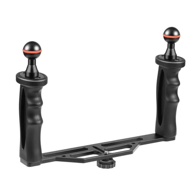 Dual Handles Aluminium Alloy Tray Stabilizer For Underwater Camera Housings Diving Camera Bracket
Dual Handles Aluminium Alloy Tray Stabilizer For Underwater Camera Housings Diving Camera Bracket