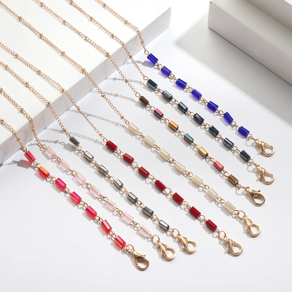 Bohemian Crystal Beaded Glasses Chains Lanyard Face Mask Chain Holder Eyeglass Rope Sunglasses Cord Neck Strap Gift for Women
Bohemian Crystal Beaded Glasses Chains Lanyard Face Mask Chain Holder Eyeglass Rope Sunglasses Cord Neck Strap Gift for Women