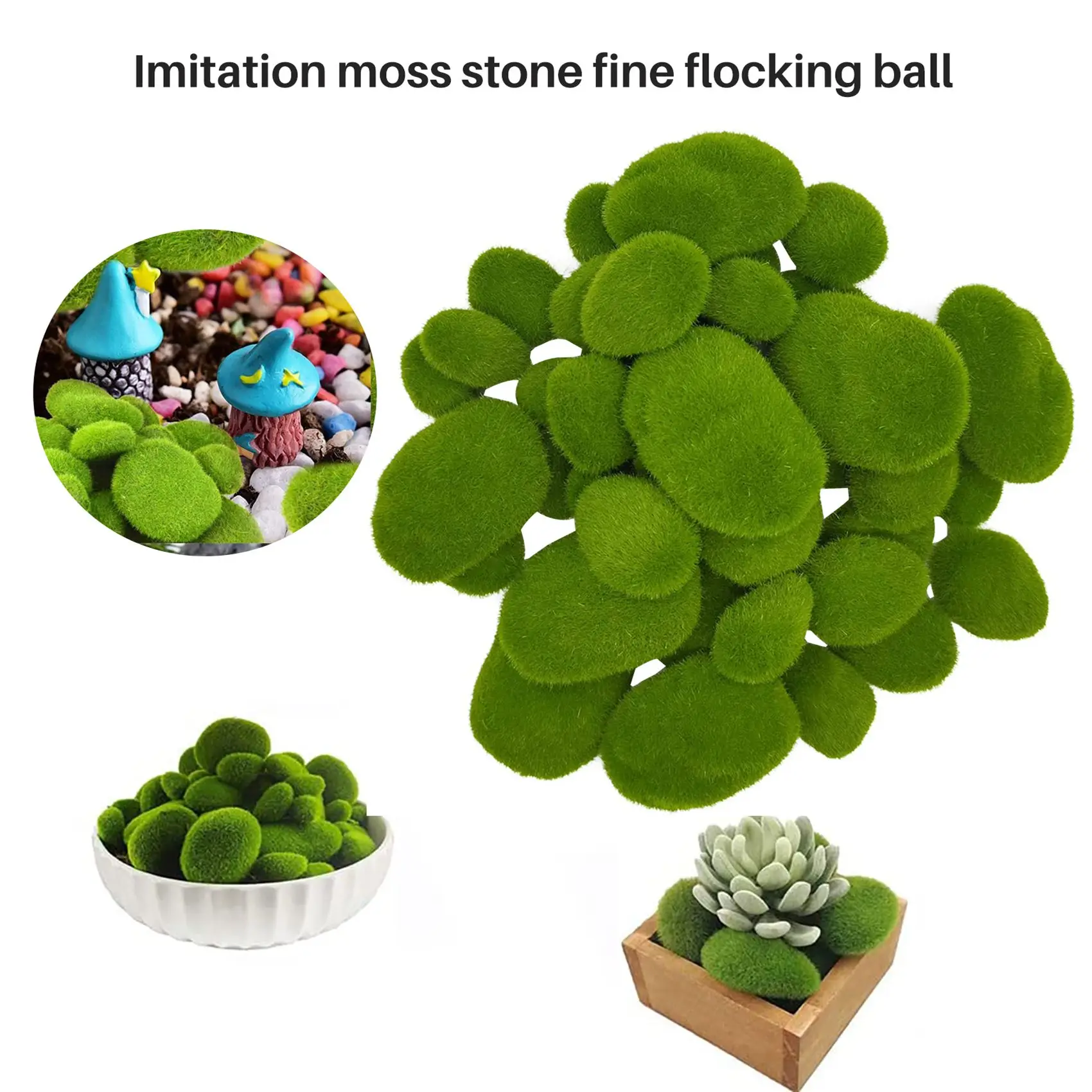 25 Pieces 2 Size Artificial Moss Rocks Decorative, Green Moss Balls for Floral Arrangements, Fairy Gardens and Crafting
25 Pieces 2 Size Artificial Moss Rocks Decorative, Green Moss Balls for Floral Arrangements, Fairy Gardens and Crafting