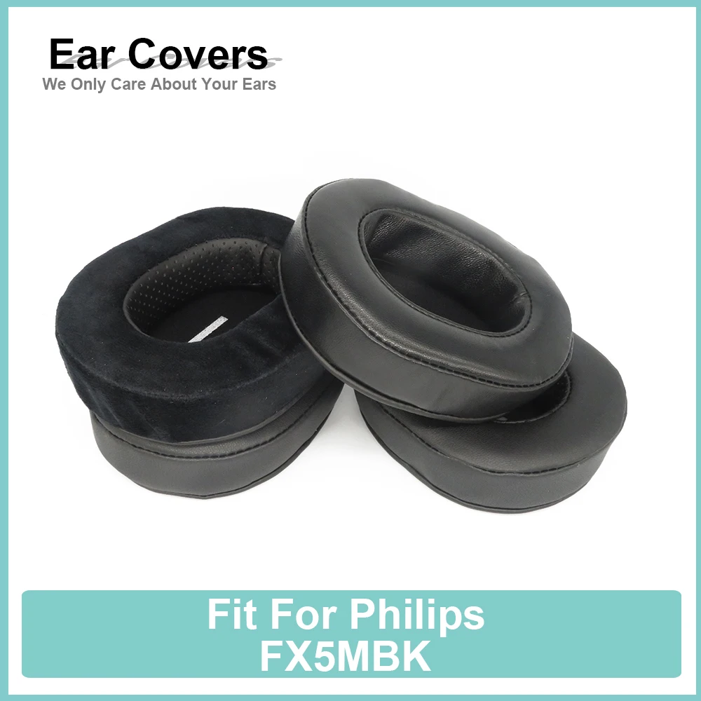 

Earpads For Philips FX5MBK Headphone Earcushions Protein Velour Sheepskin Pads Foam Ear Pads Black Comfortable