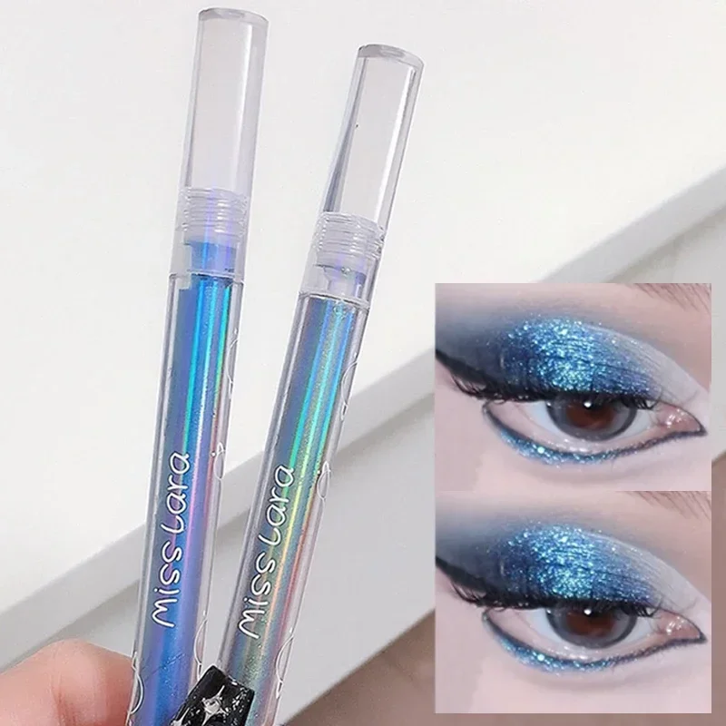 

Shimmer Liquid Eyeshadow Stick Waterproof No Clumping Easy To Color Highlight Eyeliner Pen Glitter Eyes Shadow Pigment Comestics