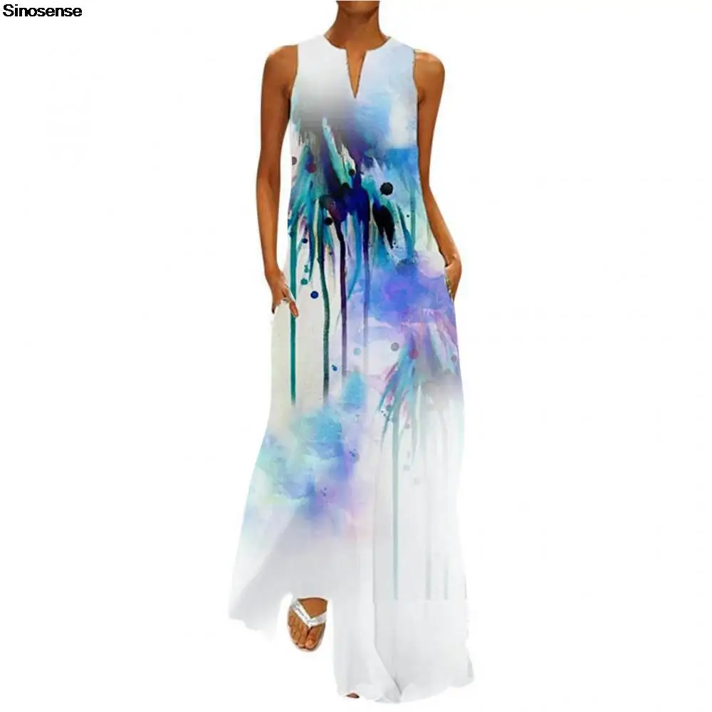 Women Sleeveless Tank Loose Casual Long Maxi Dress With Pockets Vintage Printed Summer Boho Dress Sexy Beach Party Dress 5XL
Women Sleeveless Tank Loose Casual Long Maxi Dress With Pockets Vintage Printed Summer Boho Dress Sexy Beach Party Dress 5XL