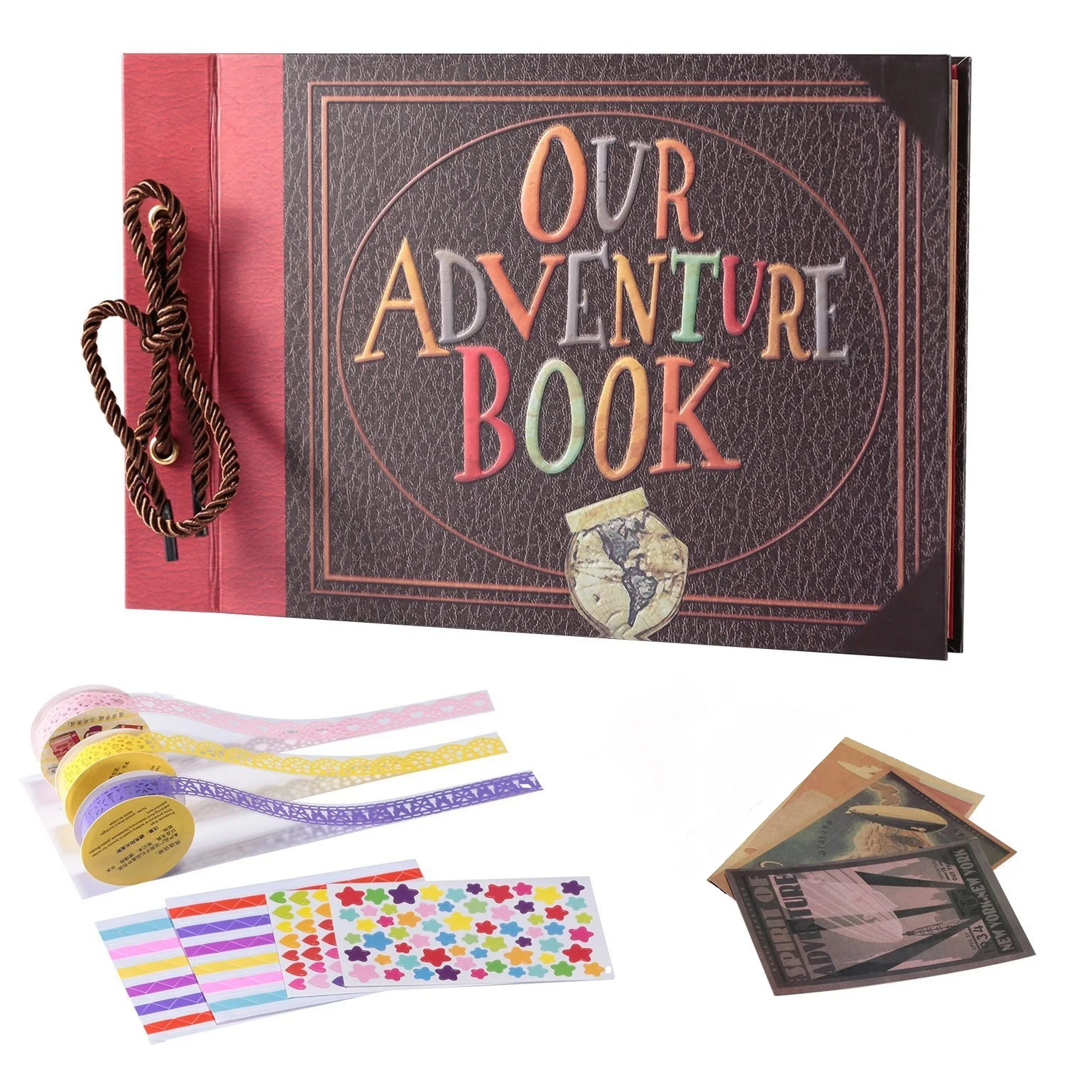 Handmade DIY Album Paste Vintage Tether Album Our Adventure Book Up Family Scrapbook Photo Album SP403 
Handmade DIY Album Paste Vintage Tether Album Our Adventure Book Up Family Scrapbook Photo Album SP403
