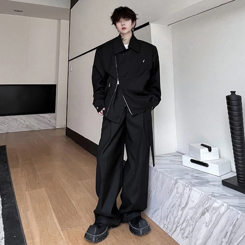 SYUHGFA Men Set Korean Style Personality Clothing Zipper Jacket Coat Solid Color Casual Baggy Pants Tracksuit Male Two Piece
SYUHGFA Men Set Korean Style Personality Clothing Zipper Jacket Coat Solid Color Casual Baggy Pants Tracksuit Male Two Piece
