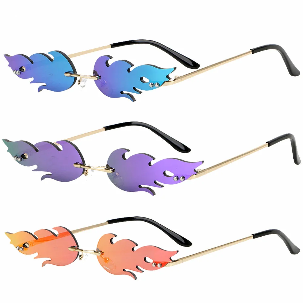 Rimless Wave Sunglasses Fire Flame Streetwear Car Driving Glasses Trending Narrow Fashion UV 400 Eyewear
Rimless Wave Sunglasses Fire Flame Streetwear Car Driving Glasses Trending Narrow Fashion UV 400 Eyewear