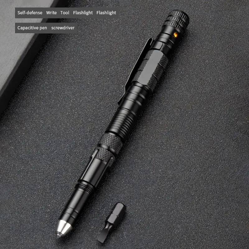 LED Tactical Pen New Defensive Tungsten Fountain Pen Anti-wolf Device Outdoor Self-defense Survival Tool Pen Broken Window Pen
LED Tactical Pen New Defensive Tungsten Fountain Pen Anti-wolf Device Outdoor Self-defense Survival Tool Pen Broken Window Pen
