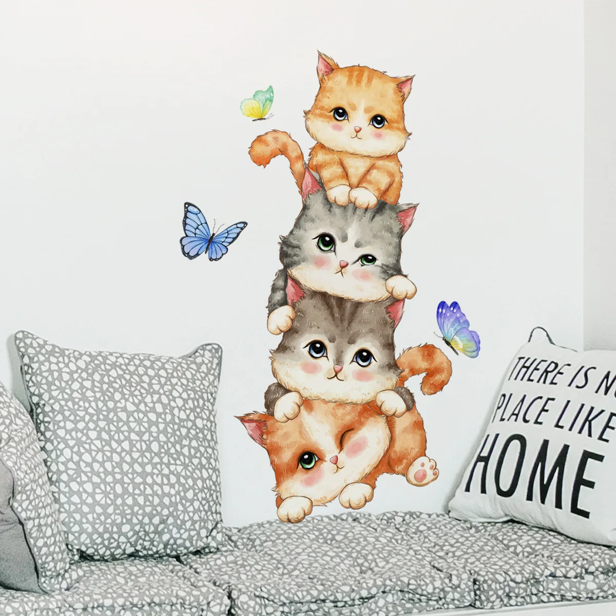 Cartoon Animal Kitten Butterfly Wall Stickers Removable Vinyl Home Decor Living Room Bedroom Multi Scenario Application DIY
Cartoon Animal Kitten Butterfly Wall Stickers Removable Vinyl Home Decor Living Room Bedroom Multi Scenario Application DIY