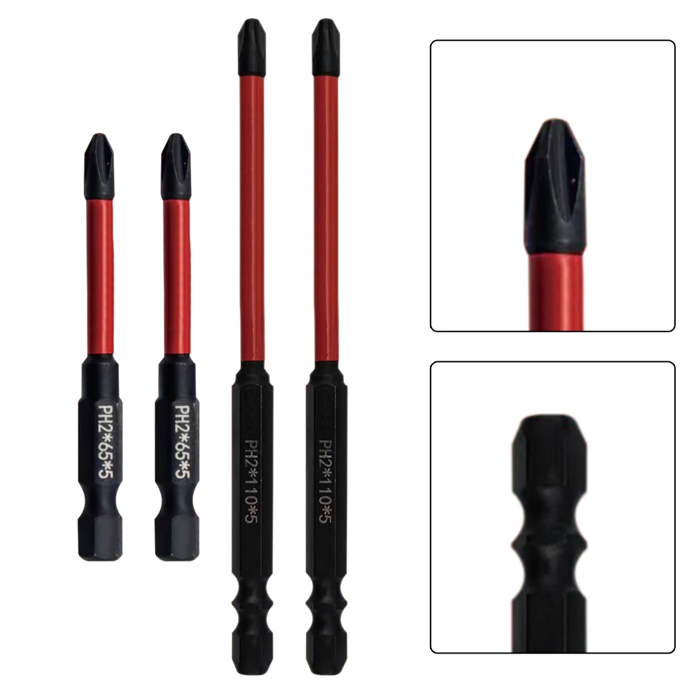 2pcs 1/4'' Hex Screwdriver Bits PH2 Magnetic Cross Head HRC63° 65-110mm Impact Drill Bits For Hand Drill Electric Screwdrivers
2pcs 1/4'' Hex Screwdriver Bits PH2 Magnetic Cross Head HRC63° 65-110mm Impact Drill Bits For Hand Drill Electric Screwdrivers