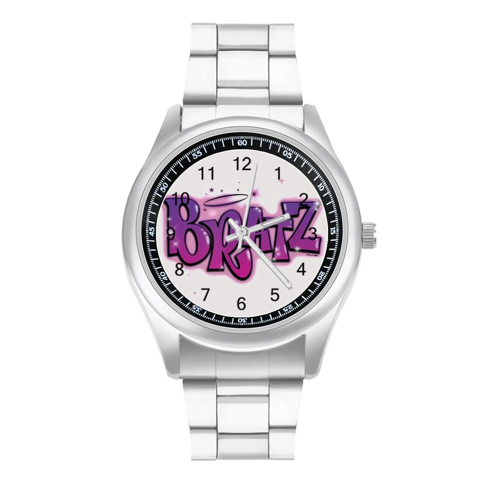 

Bratz Pink Purple Sparkle Quartz Watch Makeup Angel Style Feminsim Fashion Strong Man Wrist Watch Steel Sport Analog Wristwatch