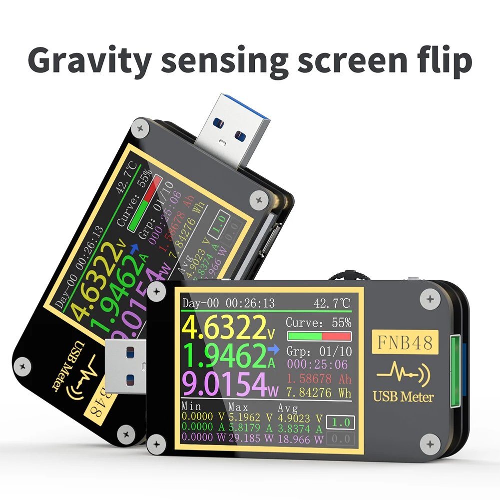 FNB48 Pd Trigger Voltmeter Amperemeter Stroom En Voltmeter Usb Tester Phone Quick Recharging Tester Protocol Capacity Test
FNB48 Pd Trigger Voltmeter Amperemeter Stroom En Voltmeter Usb Tester Phone Quick Recharging Tester Protocol Capacity Test