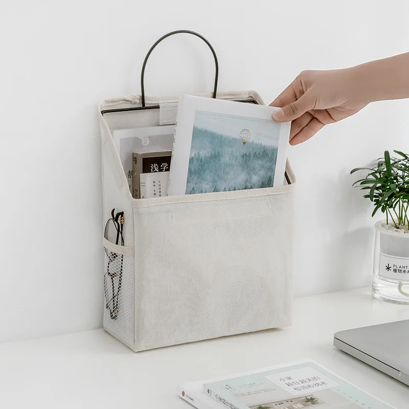 Wall Hanging Organizer Bag Hanging Storage Canvas Basket with Side Mesh Pocket Decorative Organizer Bin for Home GRSA889
Wall Hanging Organizer Bag Hanging Storage Canvas Basket with Side Mesh Pocket Decorative Organizer Bin for Home GRSA889