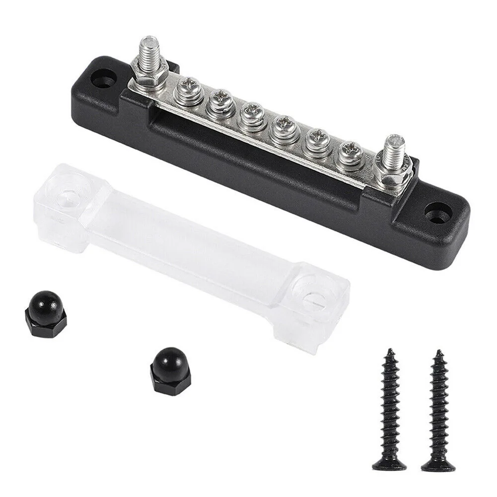 6 Terminal Bus Bar Kit Stainless Steel Tool Block Distribution Earthing Red&black Row 150A 48V 300V AC /48V DC
6 Terminal Bus Bar Kit Stainless Steel Tool Block Distribution Earthing Red&black Row 150A 48V 300V AC /48V DC