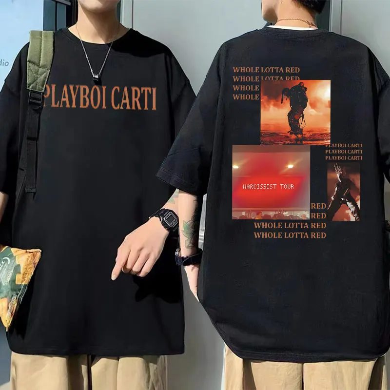 Rapper Playboi Carti Whole Lotta Red Print Tshirt Short Sleeve Regular Male Tupac 2Pac Tees Men Women Hip Hop Oversized T-shirts
Rapper Playboi Carti Whole Lotta Red Print Tshirt Short Sleeve Regular Male Tupac 2Pac Tees Men Women Hip Hop Oversized T-shirts