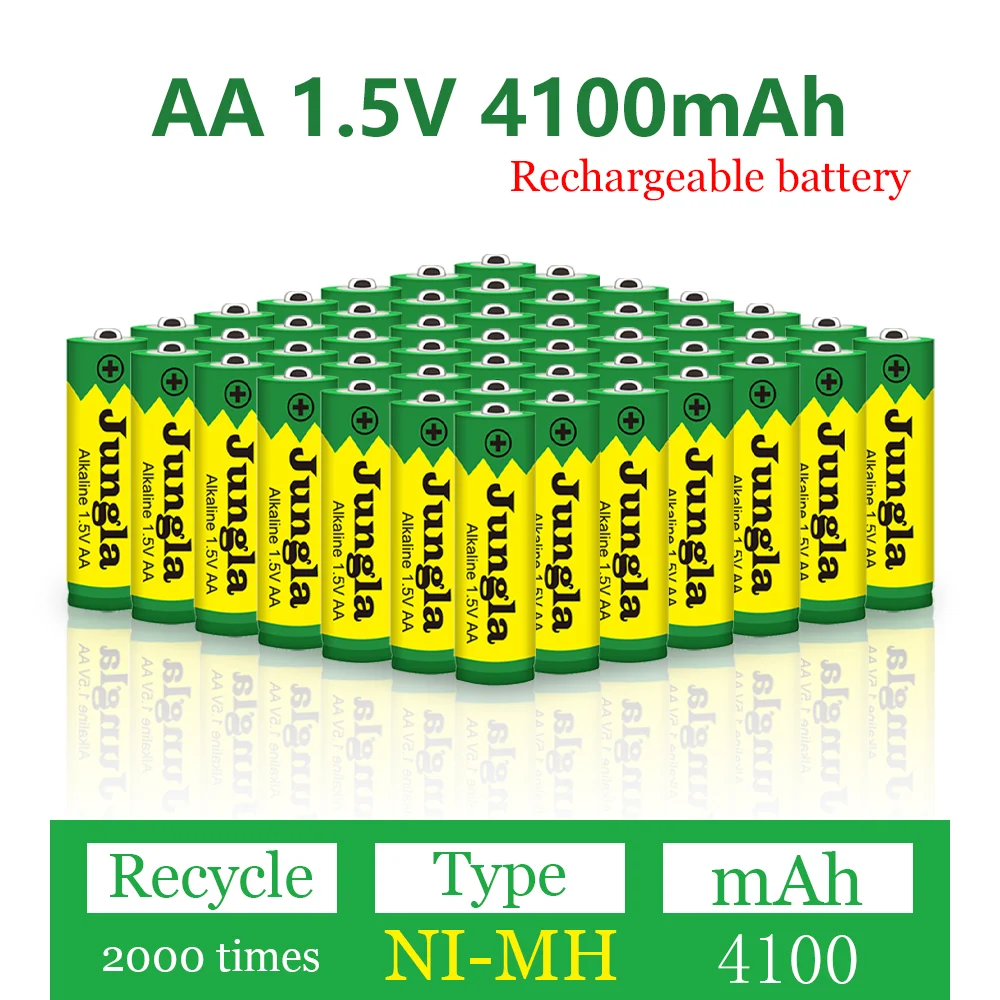 1.5V AA 4100mAh rechargeable Ni MH battery is used for various equipment remote control mouse small fan electric toys
1.5V AA 4100mAh rechargeable Ni MH battery is used for various equipment remote control mouse small fan electric toys