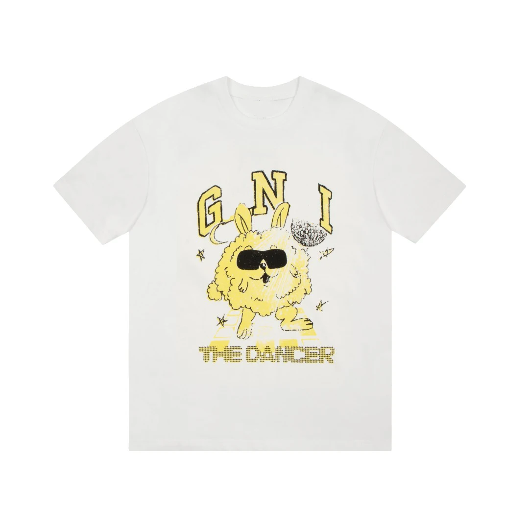23SS High Quality Ganny t shirtGANNI Smiling Face Egg Yellow Cartoon Rabbit short sleeved Tee T-shirt
23SS High Quality Ganny t shirtGANNI Smiling Face Egg Yellow Cartoon Rabbit short sleeved Tee T-shirt