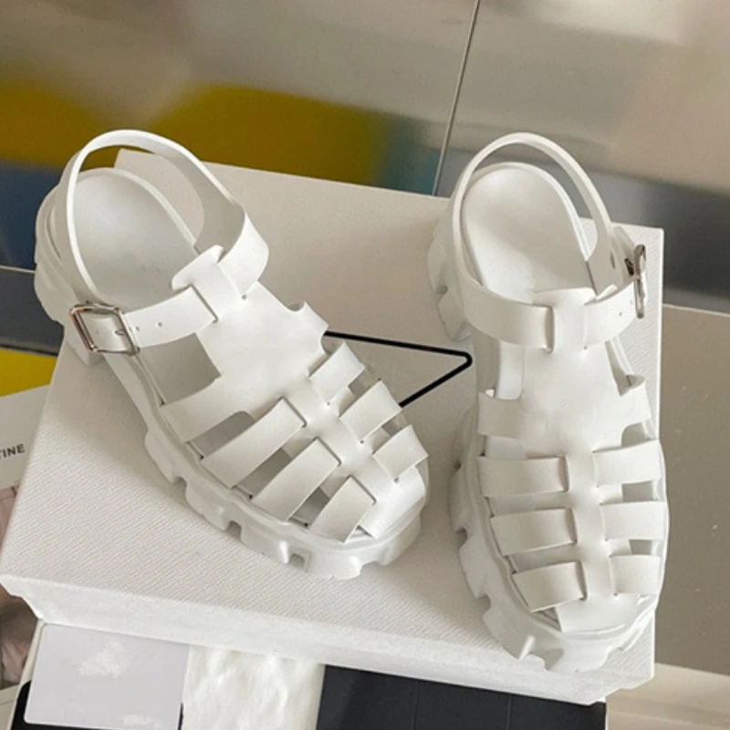 DOGHC New Thick Sole Sandals Women Wrap Toe Hollow Outs Roman Sandalias Women Casual Beach Shoes Summer Platform Sandals Woman
DOGHC New Thick Sole Sandals Women Wrap Toe Hollow Outs Roman Sandalias Women Casual Beach Shoes Summer Platform Sandals Woman
