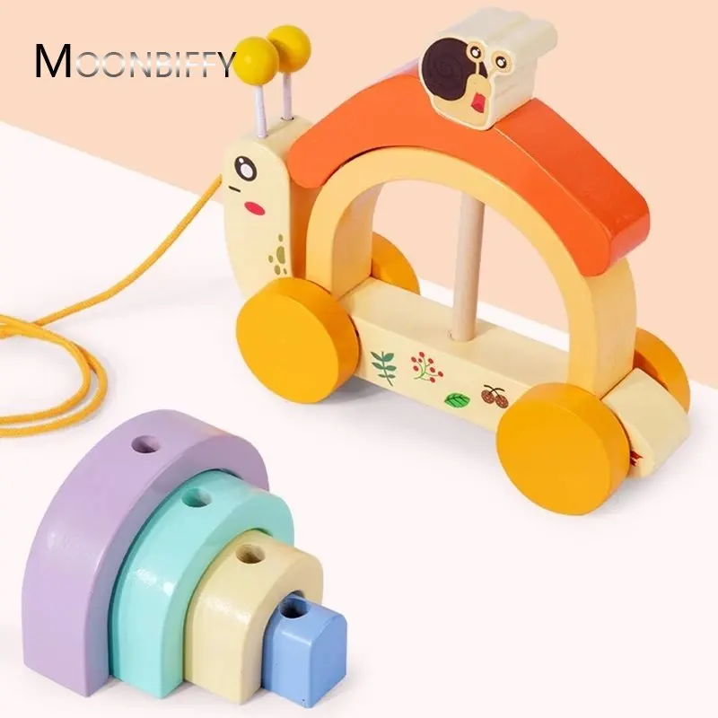 Children Rainbow Snail Drag Car Toy Kids Wooden Blocks Stacking Games Color Cognition Baby Educational Assembly Toy for Toddler
Children Rainbow Snail Drag Car Toy Kids Wooden Blocks Stacking Games Color Cognition Baby Educational Assembly Toy for Toddler