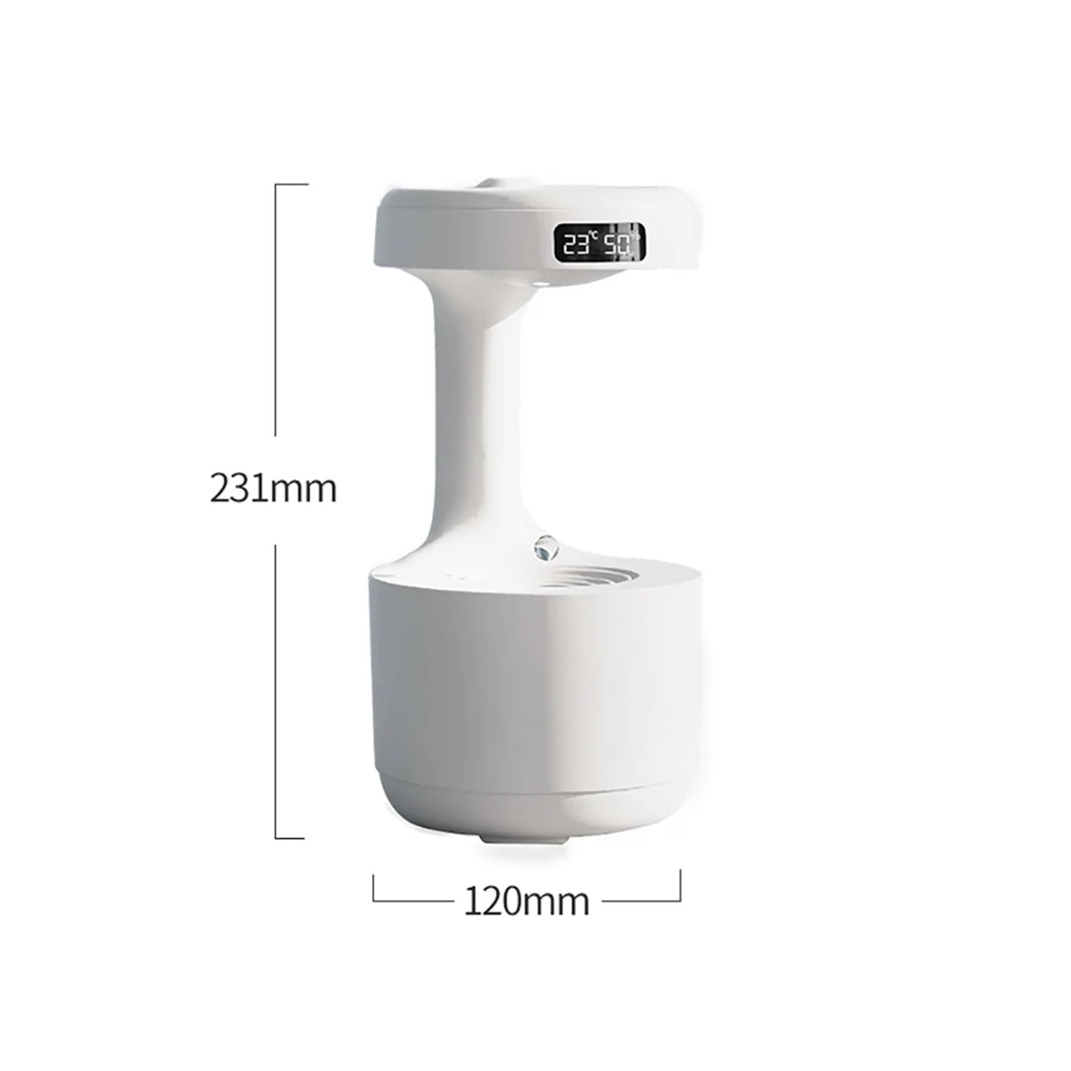 800ML Humidifier Home Anti-Gravity Water Droplets Ultrasonic Cool Mists Maker with LED Display for Bedroom Office
800ML Humidifier Home Anti-Gravity Water Droplets Ultrasonic Cool Mists Maker with LED Display for Bedroom Office