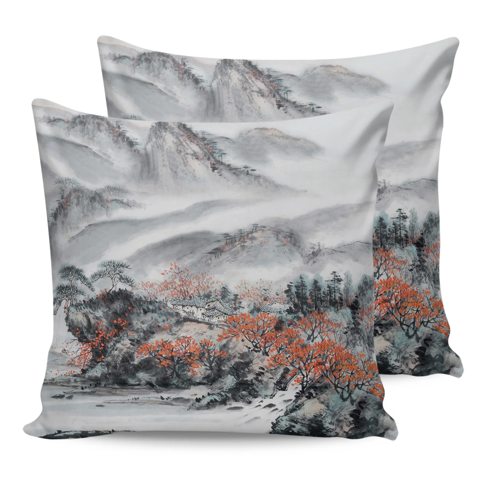 2PC Pillowcase Chinese Style Ink Painting Sofa Cushion Cover Bedding Dakimakura Pillow Cover House Home Decorative Pillow Cases
2PC Pillowcase Chinese Style Ink Painting Sofa Cushion Cover Bedding Dakimakura Pillow Cover House Home Decorative Pillow Cases