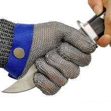 Anti-cut Gloves Stainless Steel Wire Cut-resistant Woven Safety Working Gloves Cutting Fish-killing Metal Iron Kitchen Gloves