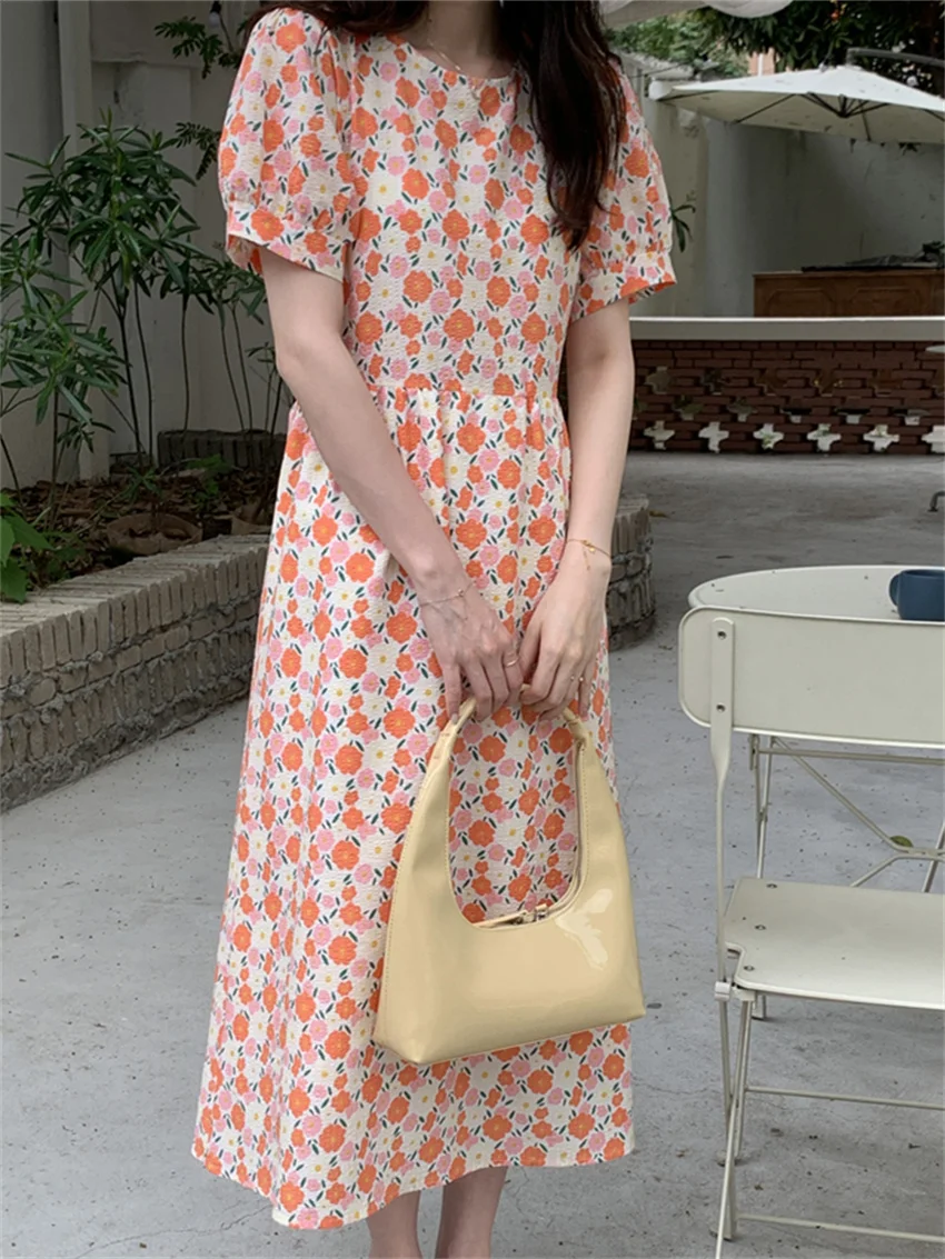 Summer Gentle Florals Retro Long Dress Slim Women 2022 New Casual Puff Sleeve Sweet Lady Printed Holiday Chic
Summer Gentle Florals Retro Long Dress Slim Women 2022 New Casual Puff Sleeve Sweet Lady Printed Holiday Chic