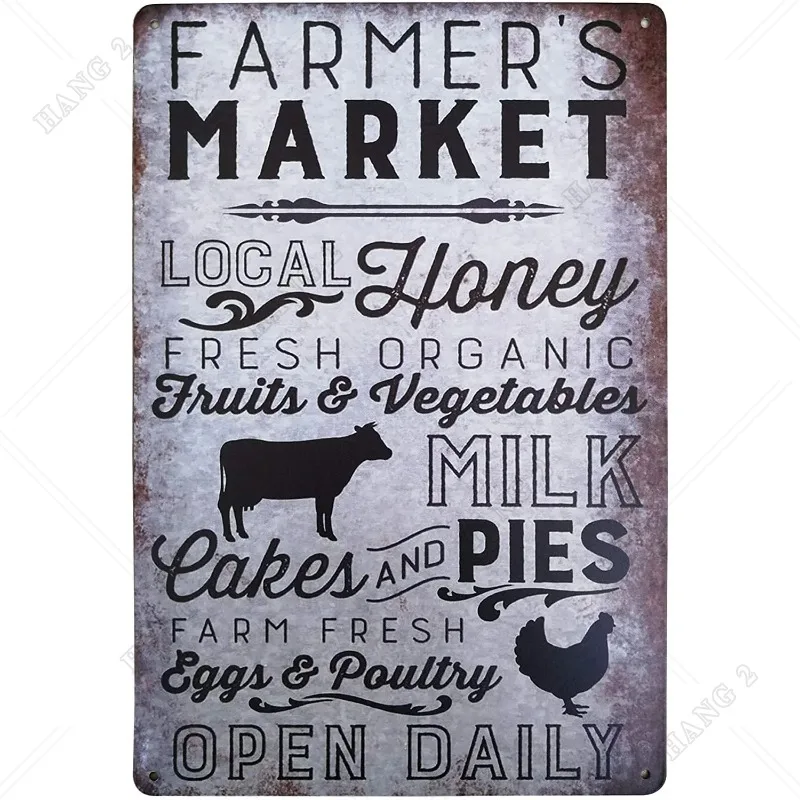 Farmer's Market Open Daily Vintage Metal Sign Distressed Look Farmhouse Country Home Decor
Farmer's Market Open Daily Vintage Metal Sign Distressed Look Farmhouse Country Home Decor