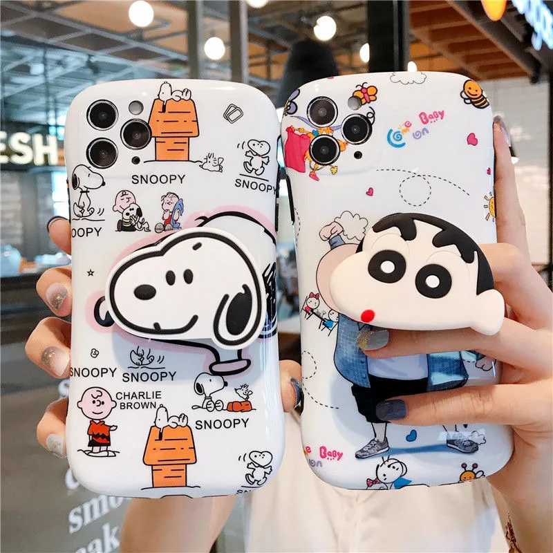 Small waist Crayon Shin-chan Snoopy with bracket Phone Cases For iPhone 13 12 11 Pro Max XR XS MAX X Back Cover
Small waist Crayon Shin-chan Snoopy with bracket Phone Cases For iPhone 13 12 11 Pro Max XR XS MAX X Back Cover