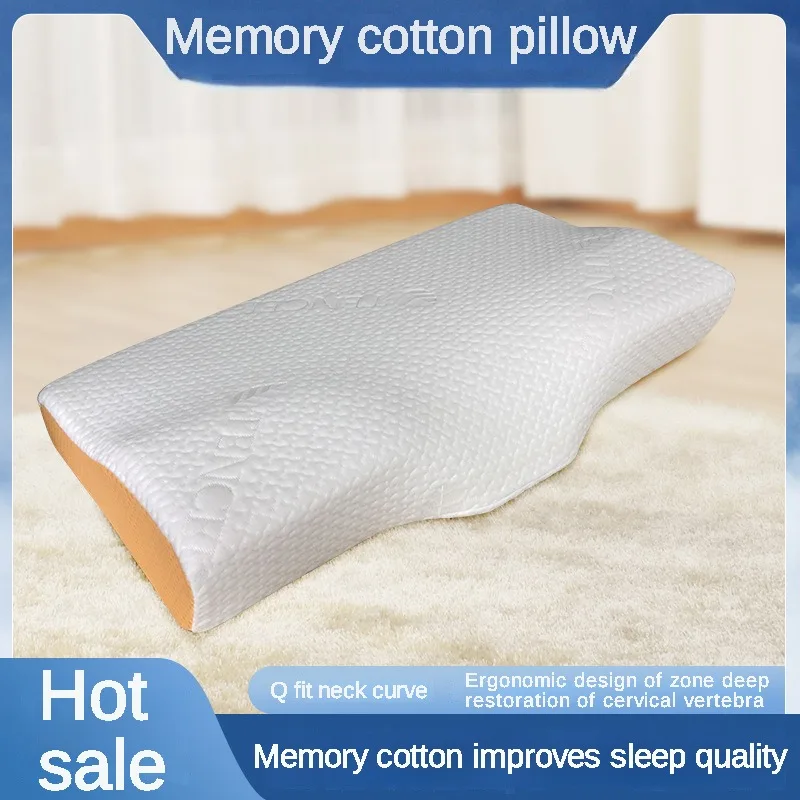 Butterfly Shaped Memory Cotton Pillow Slow Rebound Sleep Cervical Spine Pillow Single Person Household Adult Pillow Core 60*35CM
Butterfly Shaped Memory Cotton Pillow Slow Rebound Sleep Cervical Spine Pillow Single Person Household Adult Pillow Core 60*35CM