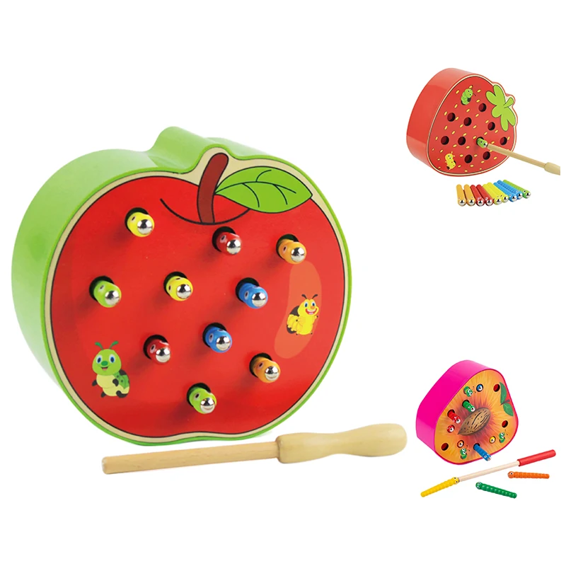 Baby Educational Wooden Toys Kids 3D Matching Puzzle Magnetic Stick Strawberry Catch Worm Fishing Interactive
Baby Educational Wooden Toys Kids 3D Matching Puzzle Magnetic Stick Strawberry Catch Worm Fishing Interactive