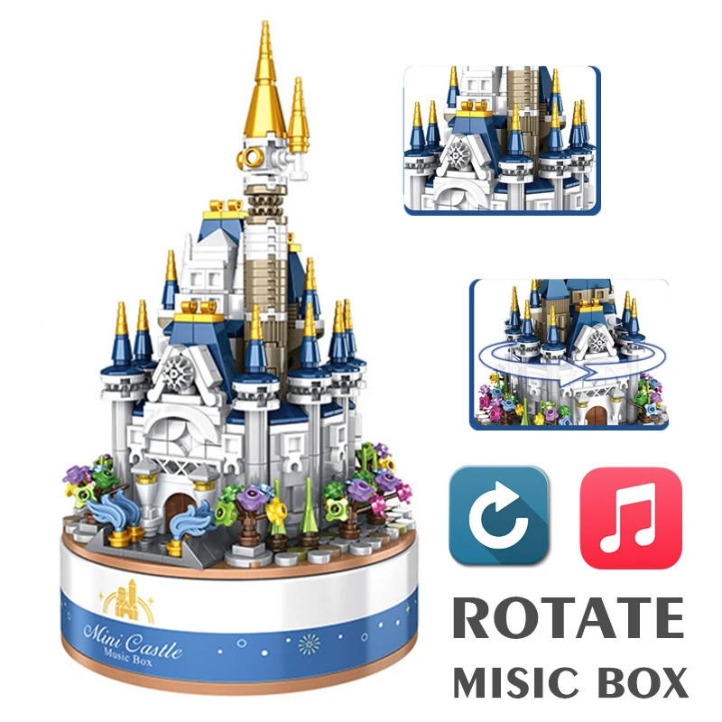 New Disney Castle Music Box Model Creative Friends Technical Building Blocks City Girls Bricks Toys for Children Boys Gifts Kid
New Disney Castle Music Box Model Creative Friends Technical Building Blocks City Girls Bricks Toys for Children Boys Gifts Kid