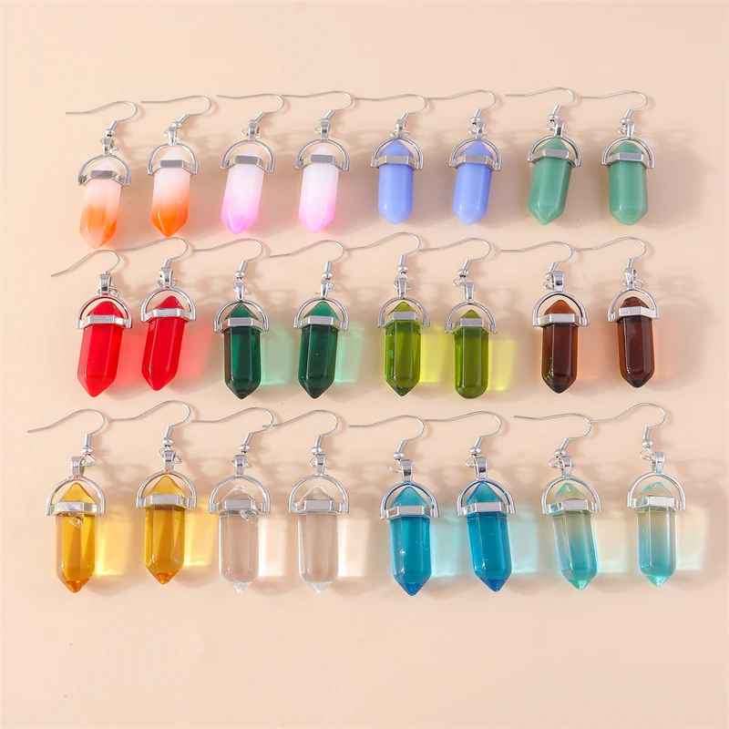 Fashion Colorful Natural Stone Drop Earring for Women Bullet Shape Stone Dangle Earrings Girls Party Holiday Jewelry Accessories
Fashion Colorful Natural Stone Drop Earring for Women Bullet Shape Stone Dangle Earrings Girls Party Holiday Jewelry Accessories