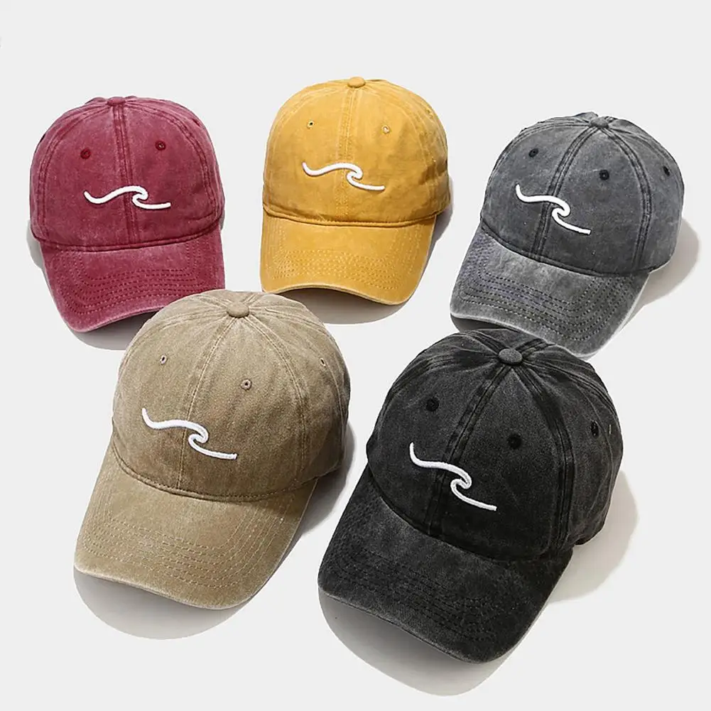 Fitted Hat Wave Embroidery Adjustable Durable Unisex Baseball Cap for Outdoor Activities
Fitted Hat Wave Embroidery Adjustable Durable Unisex Baseball Cap for Outdoor Activities