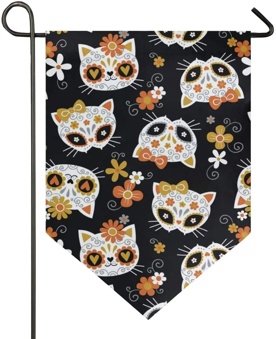 Cute Cat Kitten Sugar Skull Halloween Garden Flag Welcome Home House Flags Double Sided Yard Banner Outdoor Decor Banner for Out
Cute Cat Kitten Sugar Skull Halloween Garden Flag Welcome Home House Flags Double Sided Yard Banner Outdoor Decor Banner for Out