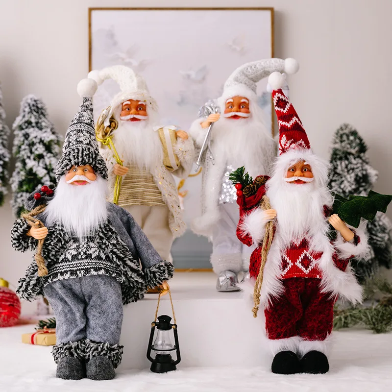 42cm Standing Posture Gift Santa Claus Doll Oranments Xmas Pendants Merry Christmas Decor For Home Kids Gift Naviidad Presents
42cm Standing Posture Gift Santa Claus Doll Oranments Xmas Pendants Merry Christmas Decor For Home Kids Gift Naviidad Presents