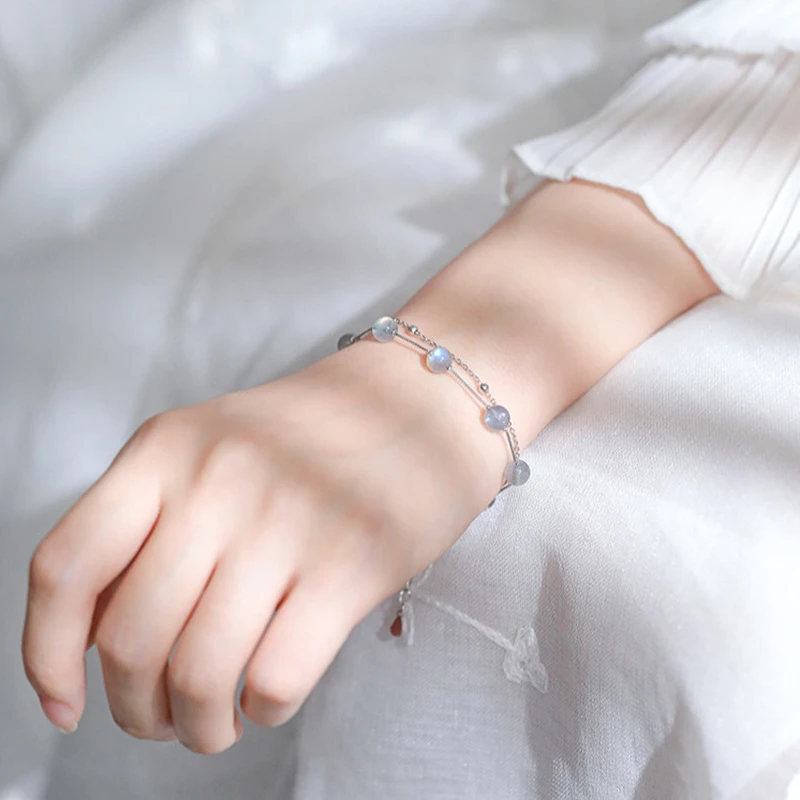 Handmade Original Double Layer Light Blue Round Bead Tassel Bracelet Bangle For Women Girls Party Jewelry
Handmade Original Double Layer Light Blue Round Bead Tassel Bracelet Bangle For Women Girls Party Jewelry