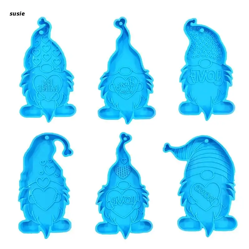 X7YA 1/6Pcs Santa Claus Keychain Mold with Hole for DIY Keychain Luggage Tag Pendant
X7YA 1/6Pcs Santa Claus Keychain Mold with Hole for DIY Keychain Luggage Tag Pendant