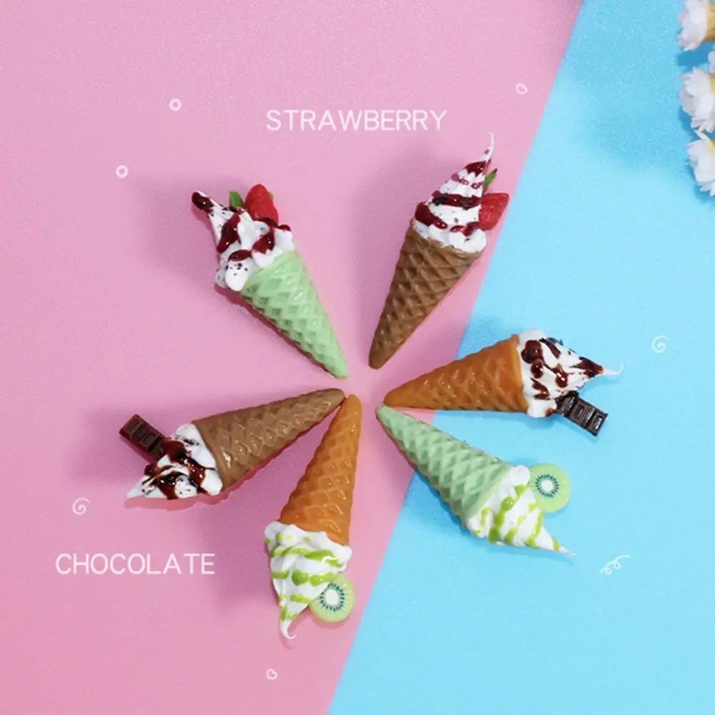 

Dollhouse Ice-cream Eco-friendly Imagination Ability Mini Ice-cream Cone Decorative Fake Mini Ice-cream Cone Model