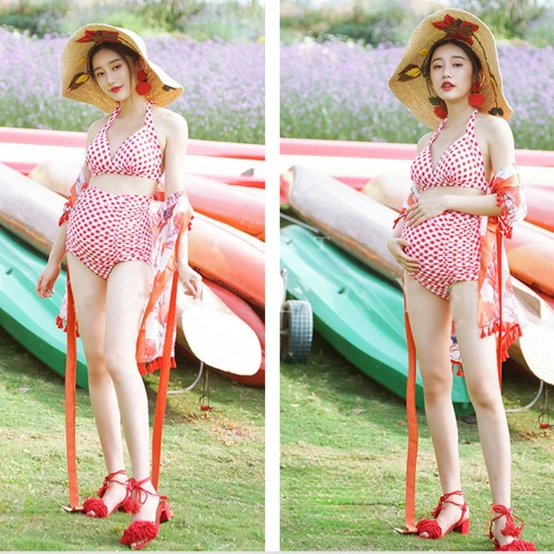 Maternity Tankinis Set Plaid Swimsuit Pregnancy Swimwear Halter Neck Pregnant Bikini Swimming Suits For Pregnant Women 
Maternity Tankinis Set Plaid Swimsuit Pregnancy Swimwear Halter Neck Pregnant Bikini Swimming Suits For Pregnant Women