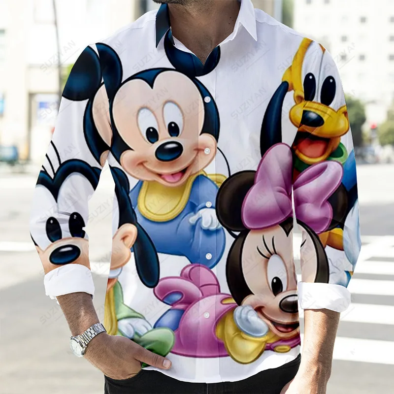 2022 autumn latest casual men's shirt button long-sleeved shirt Disney Mickey and Minnie 3D full printing fashion lapel top
2022 autumn latest casual men's shirt button long-sleeved shirt Disney Mickey and Minnie 3D full printing fashion lapel top