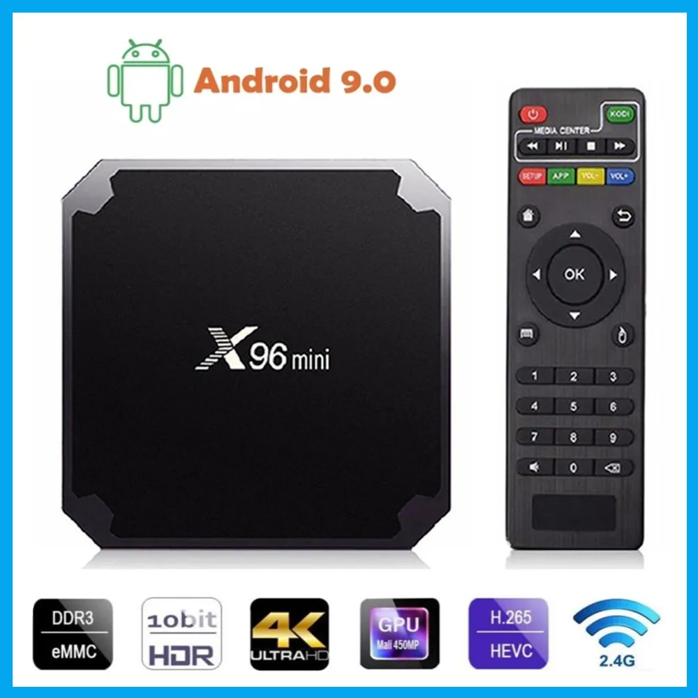

TV Box Smart Original X96 Mini Android 9.0 Amlogic S905W Quad Core 2GB RAM 16GB ROM 2.4G WiFi 4k HD Youtube Media Player TV Box