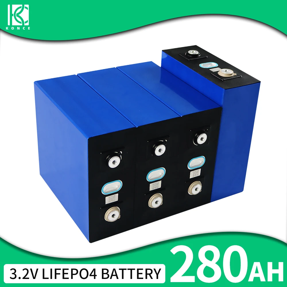 3.2V 280AH Lifepo4 Battery 4PCS Grade A High Capacity Lithium Iron Phosphate Cell 12V 24V 36V 48V for RV Boats Golf Cart Battery
3.2V 280AH Lifepo4 Battery 4PCS Grade A High Capacity Lithium Iron Phosphate Cell 12V 24V 36V 48V for RV Boats Golf Cart Battery