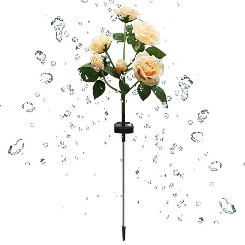 Solar Garden Lights Roses Solar Flower Lights Artificial Champagne Roses Lights Outdoor Garden Decorative Stakes Decor For
Solar Garden Lights Roses Solar Flower Lights Artificial Champagne Roses Lights Outdoor Garden Decorative Stakes Decor For