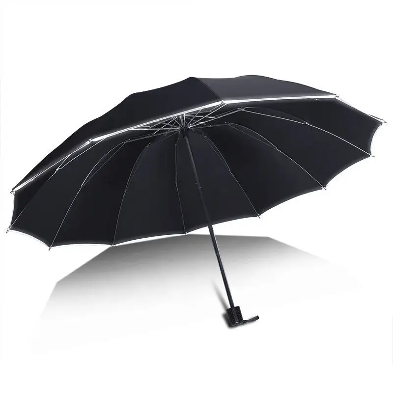 

125CM Fashion Portable Folding Non-Automatic Umbrella 12 Ribs Rain Wind Resistant Trip Sun Umbrellas Reverse Business Umbrella