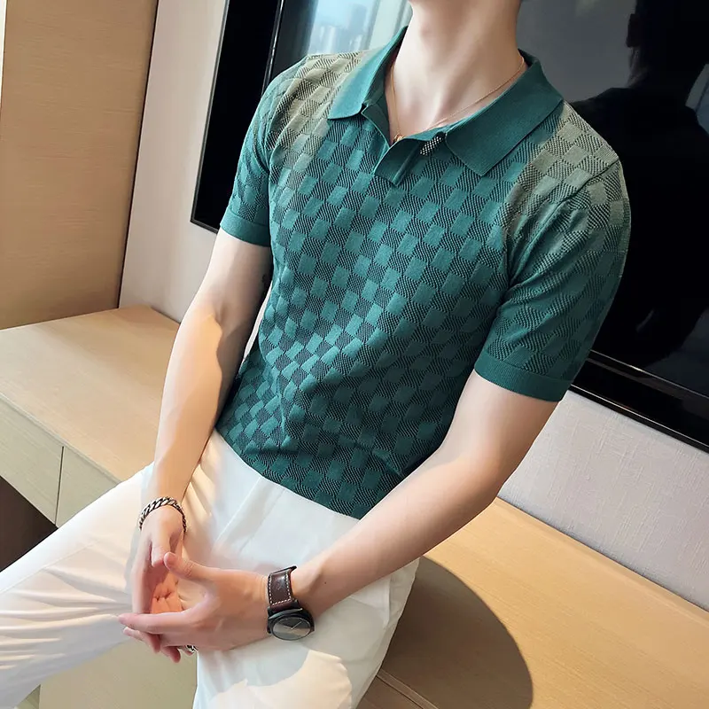 2022 British Style Men's Summer Casual Short Sleeves Polo Shirts/Male Slim Fit High Quality Plaid Business Knitting POLO Shirts
2022 British Style Men's Summer Casual Short Sleeves Polo Shirts/Male Slim Fit High Quality Plaid Business Knitting POLO Shirts